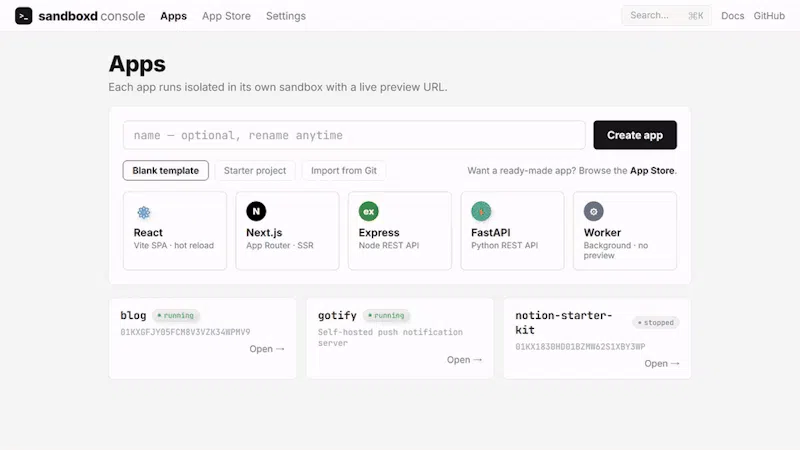 sandboxd screenshot 3