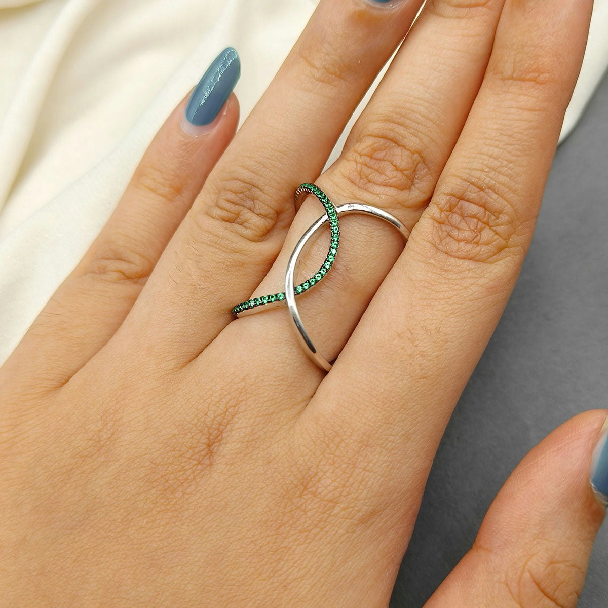 92.5 Sterling Silver Diamond Finger Ring - Main product screenshot demonstrating key features and user interface