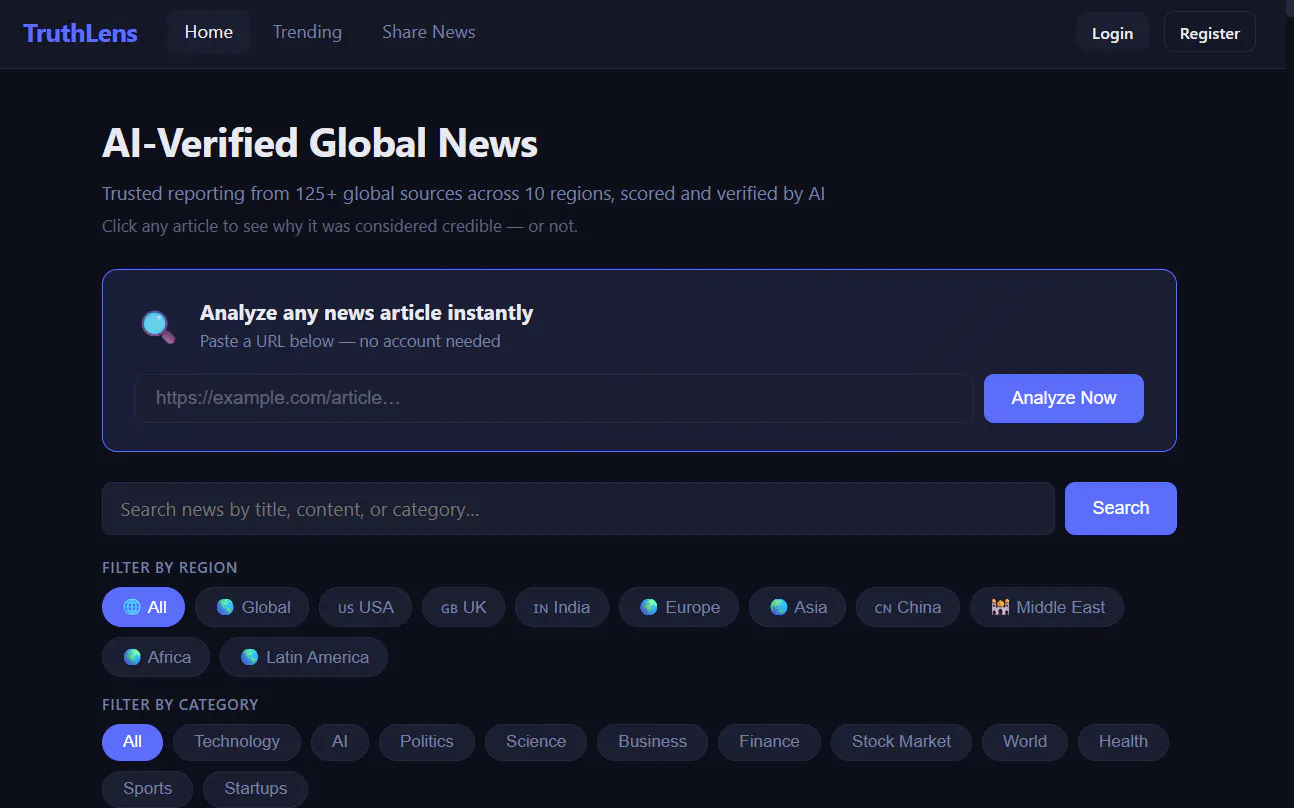 TruthLens product banner