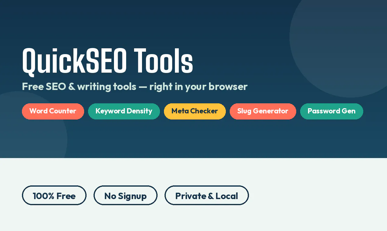 QuickSEO Tools gallery image