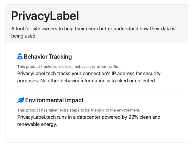PrivacyLabel