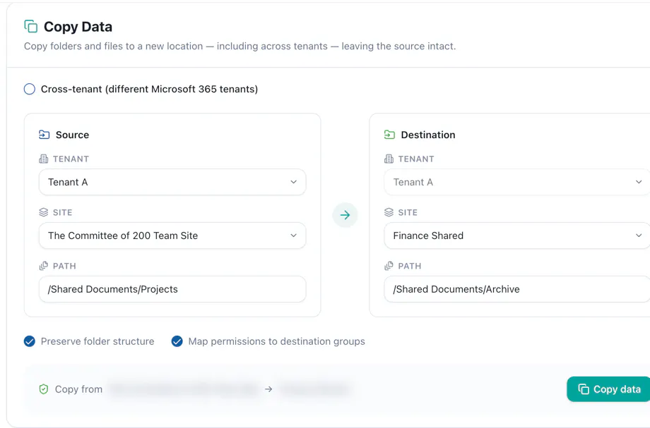 SharePoint Permissions & Copying gallery image