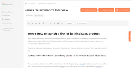 dbrief | Automated SME interviews gallery image
