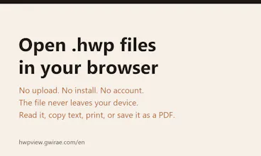 Open HWP files and save as PDF gallery image