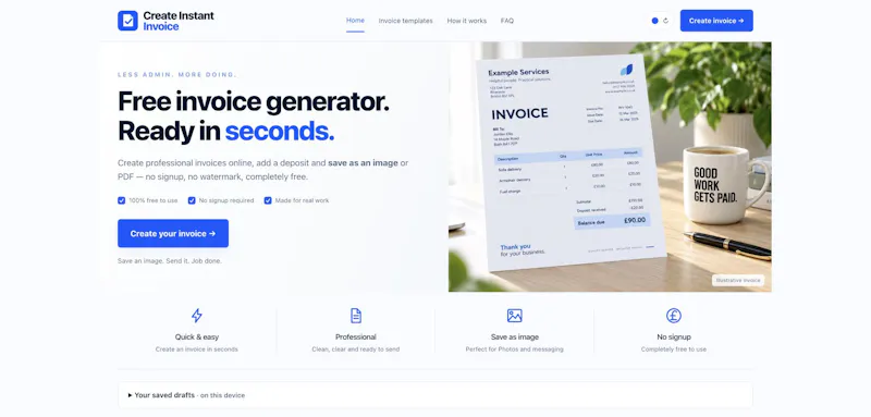 Create Instant Invoice screenshot 3
