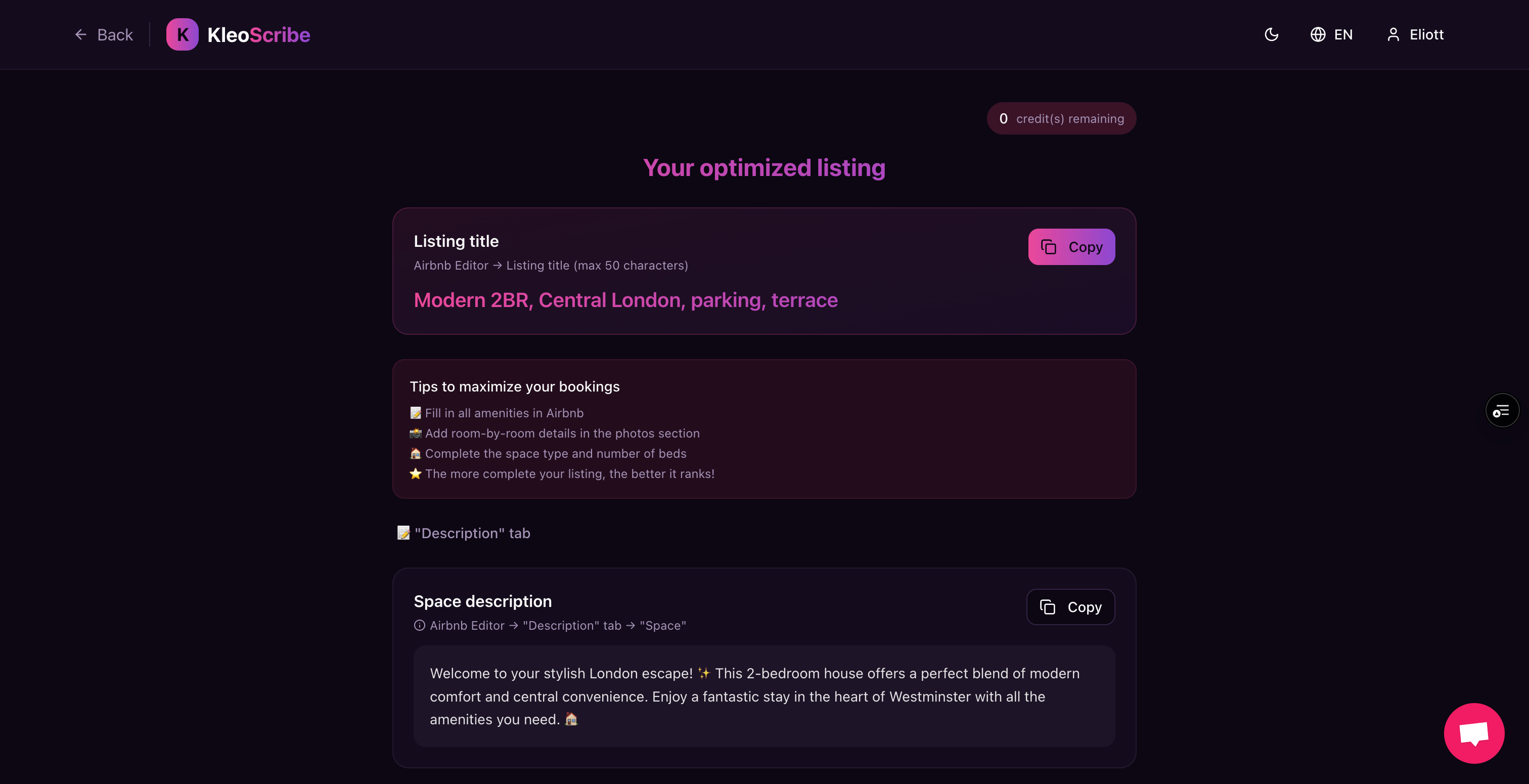KleoScribe - Screenshot 2 showing product features and functionality