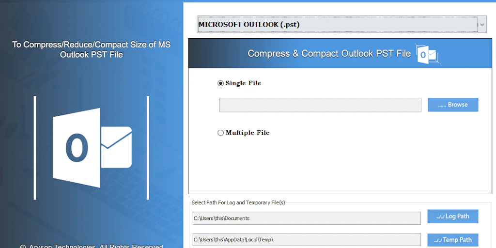 Aryson PST Compress Tool: Premium Tool to compress large PST file with ...