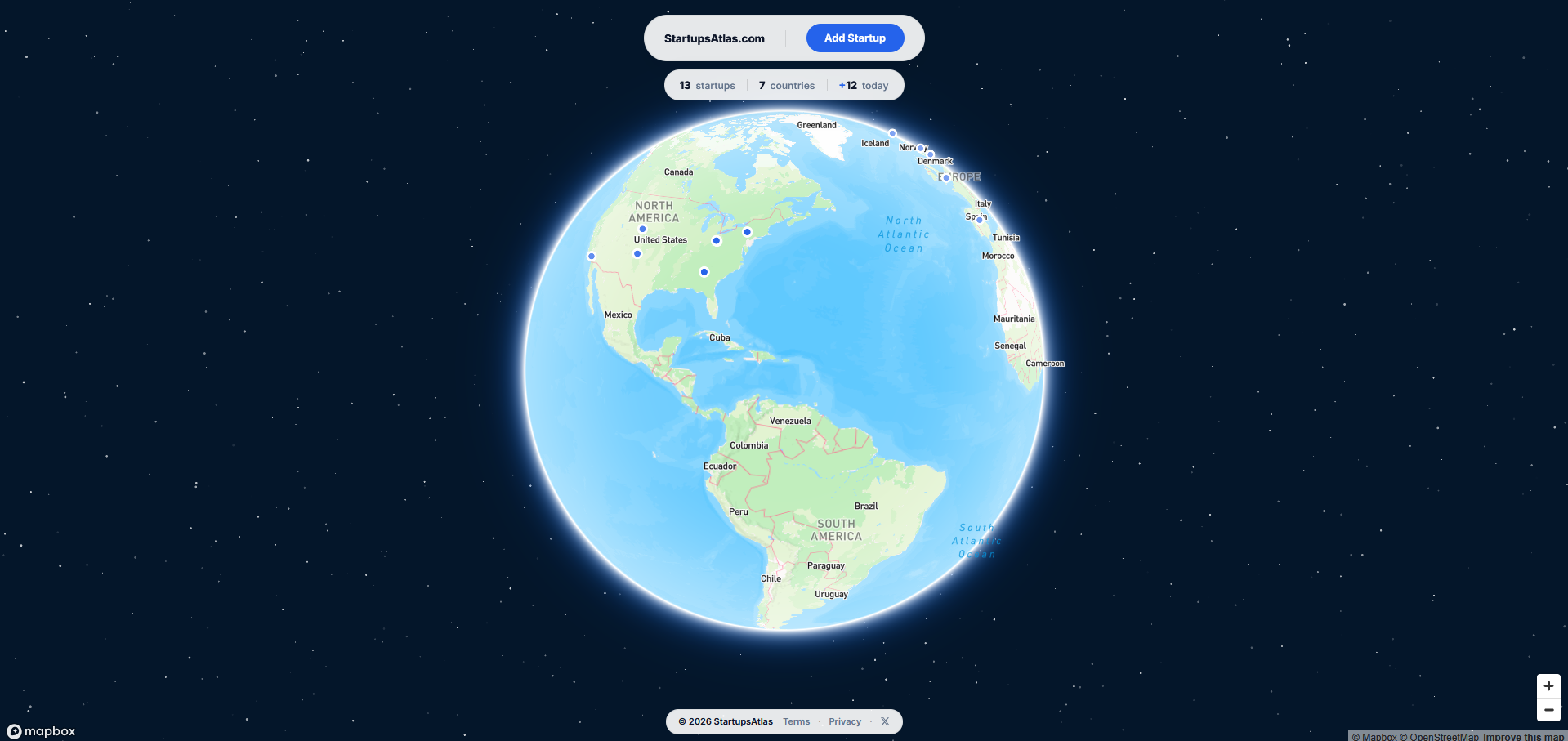 StartupsAtlas - Screenshot 2 showing product features and functionality
