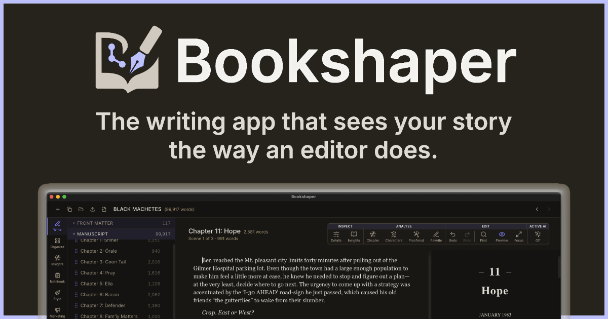 Bookshaper  - Main product screenshot demonstrating key features and user interface