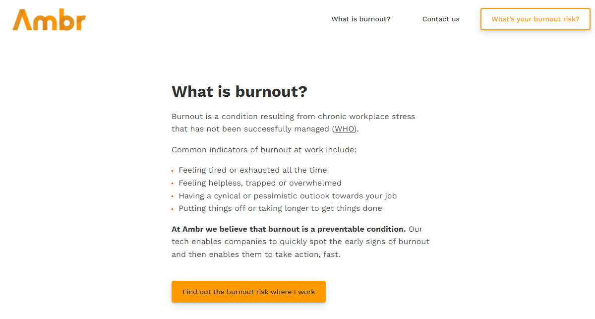 Burnout Risk by Ambr gallery image