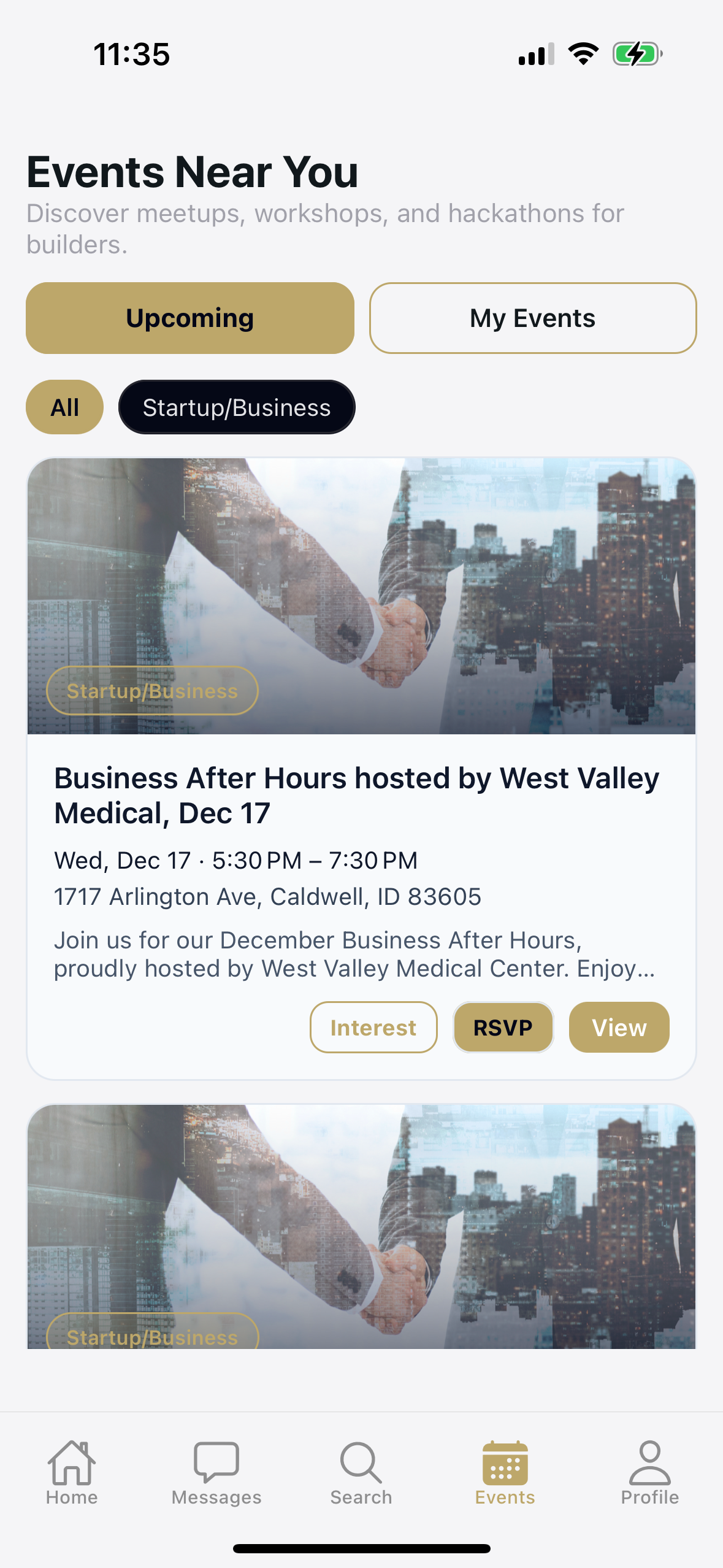Thawe - Professional Networking App - Screenshot 5 showing product features and functionality