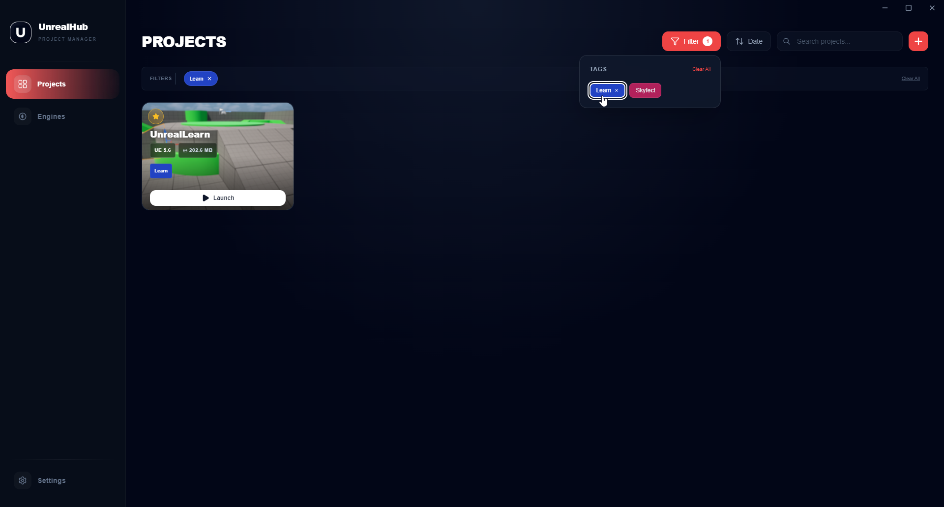 UnrealHub - Screenshot 2 showing product features and functionality