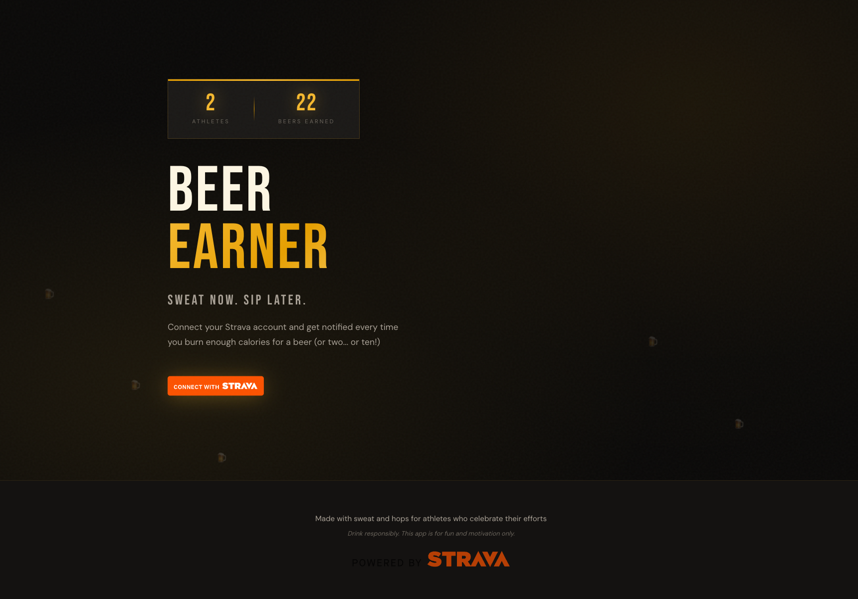 BeerEarner.com - Screenshot 2 showing product features and functionality