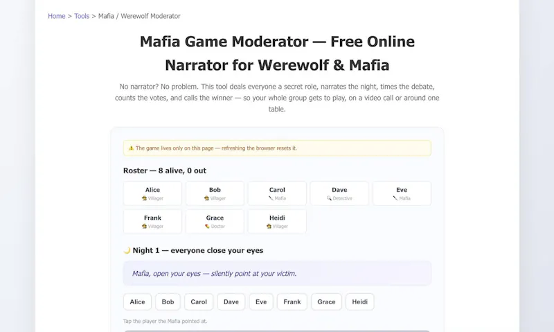 Mafia Game Moderator screenshot 2