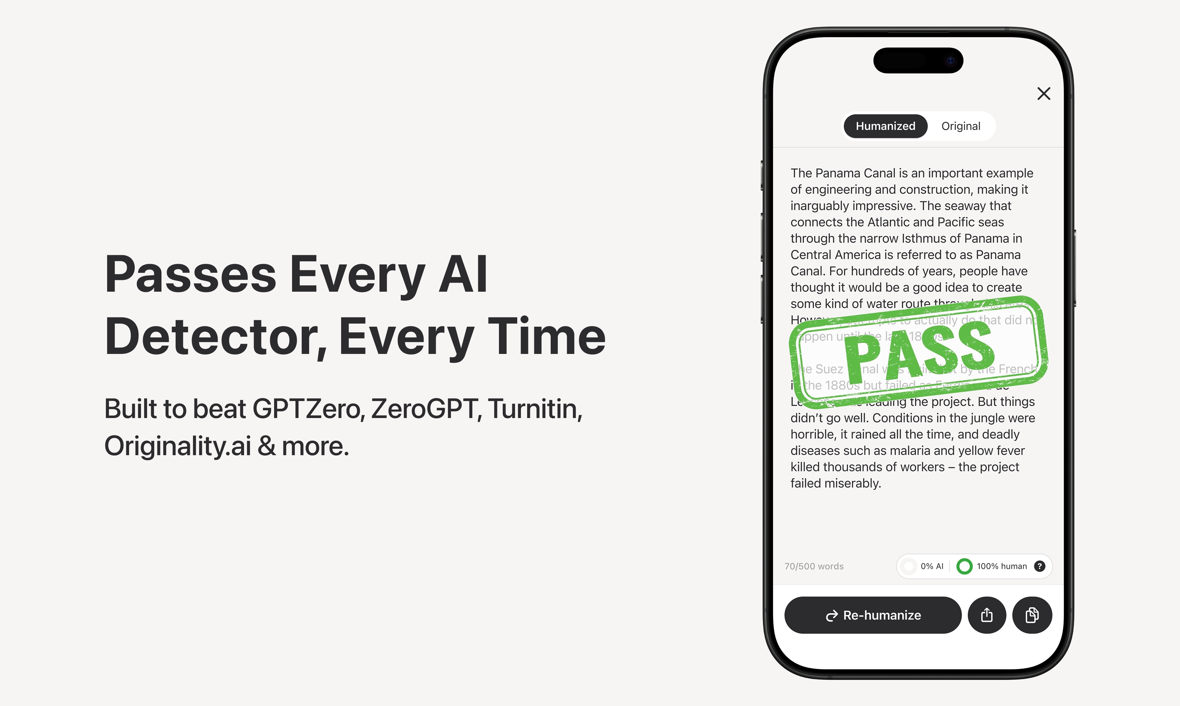 ZeroAI - Make AI content sound human and pass all major AI detectors. media 4
