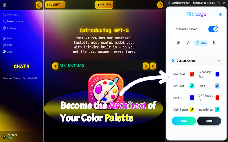 ChatGPT Custom Premium Themes & UI Tools screenshot 1