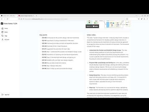 Video Notes TLDR gallery image