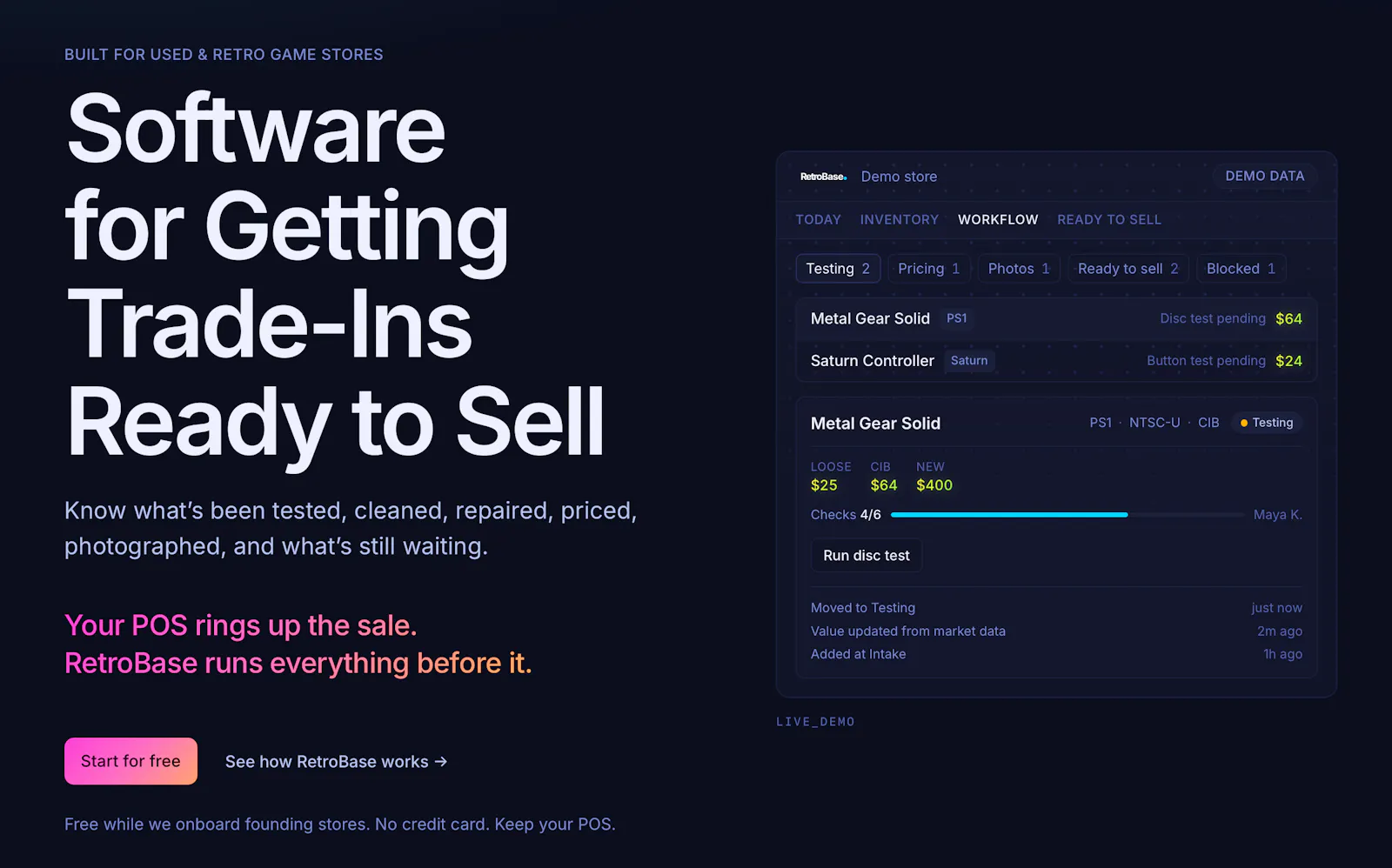 RetroBase screenshot 1