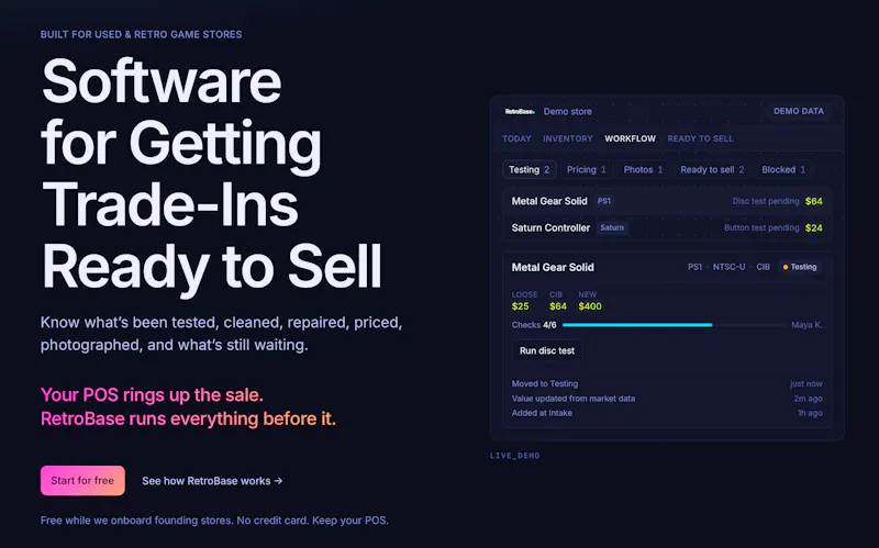 RetroBase screenshot 1