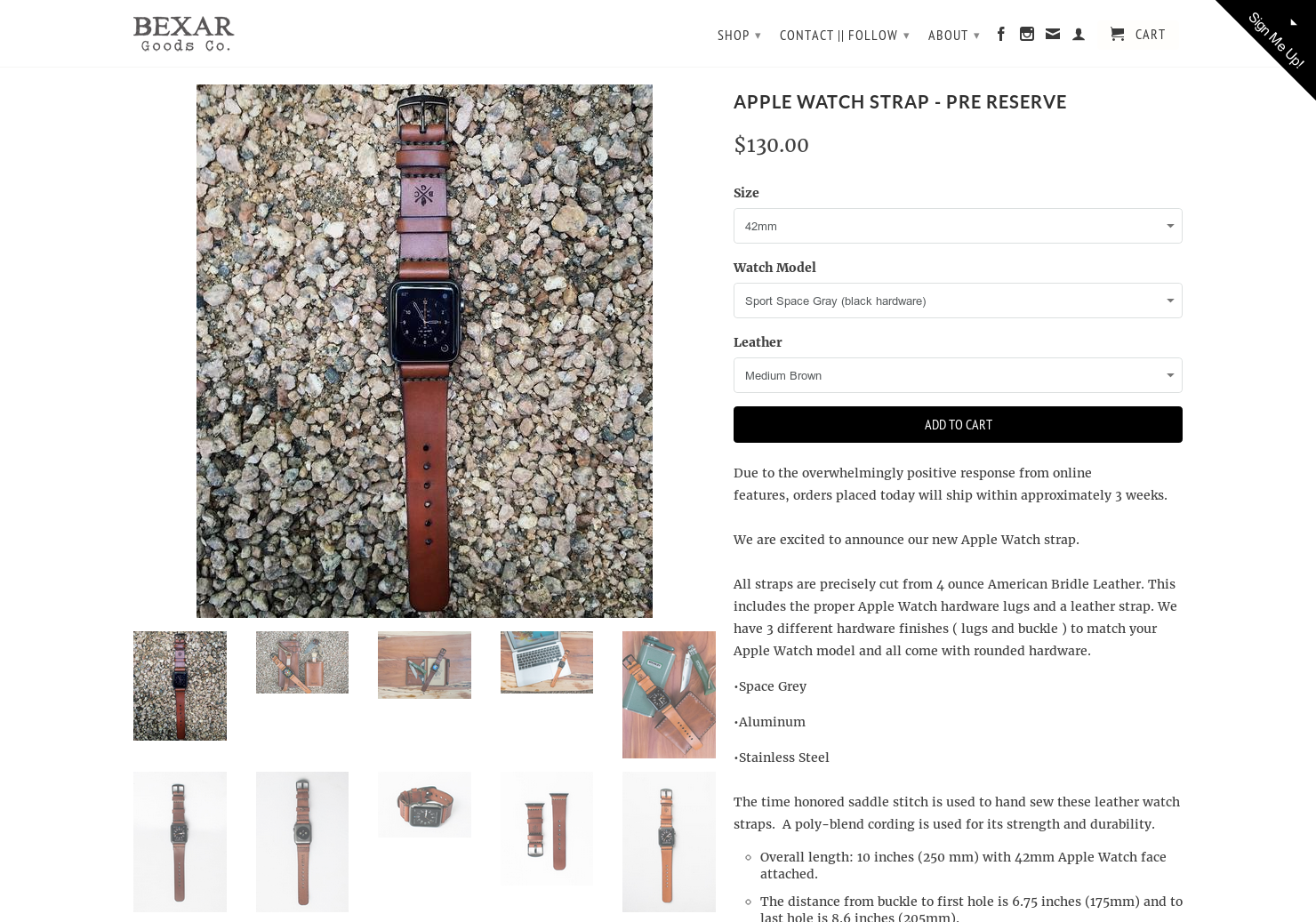 Gorgeous Bexar Apple Watch Strap