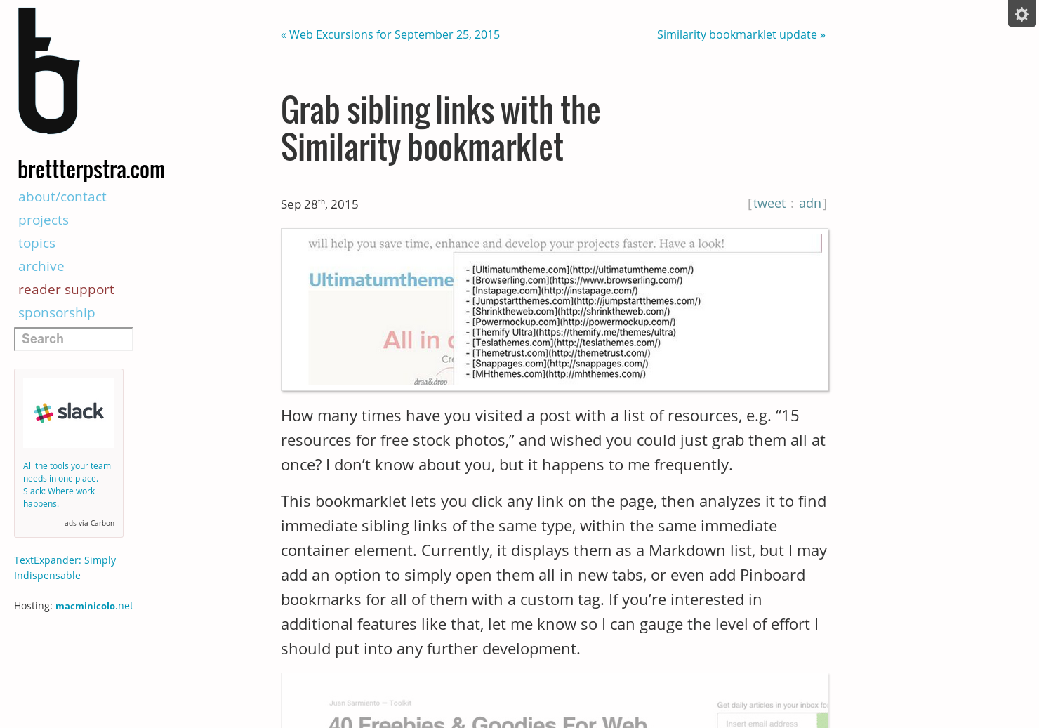 Similarity bookmarklet gallery image