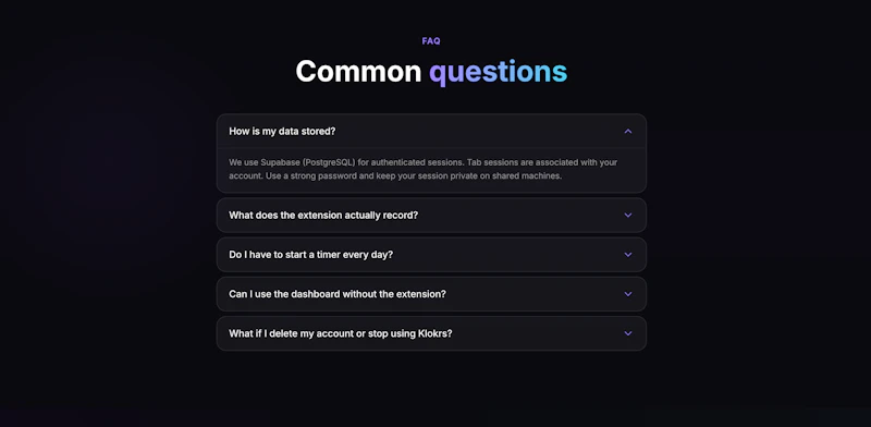 Klokrs — Tab Time Tracker for Engineers screenshot 7