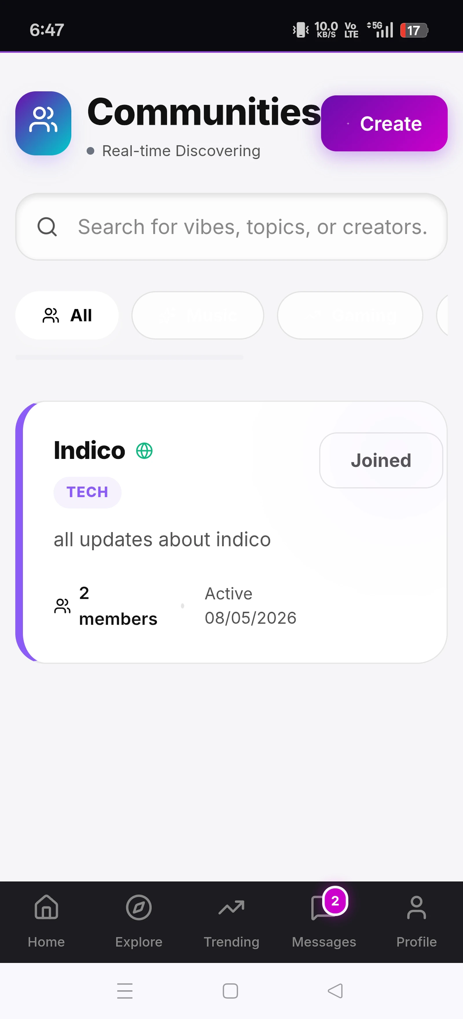 Indico social  screenshot 1