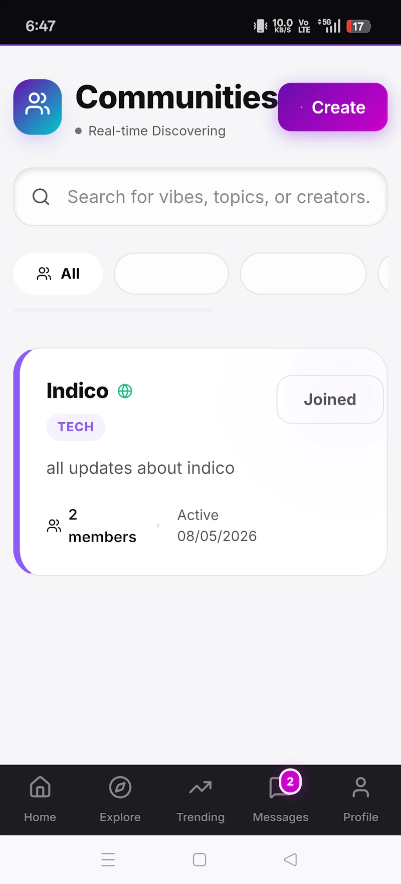 Indico social  screenshot 1
