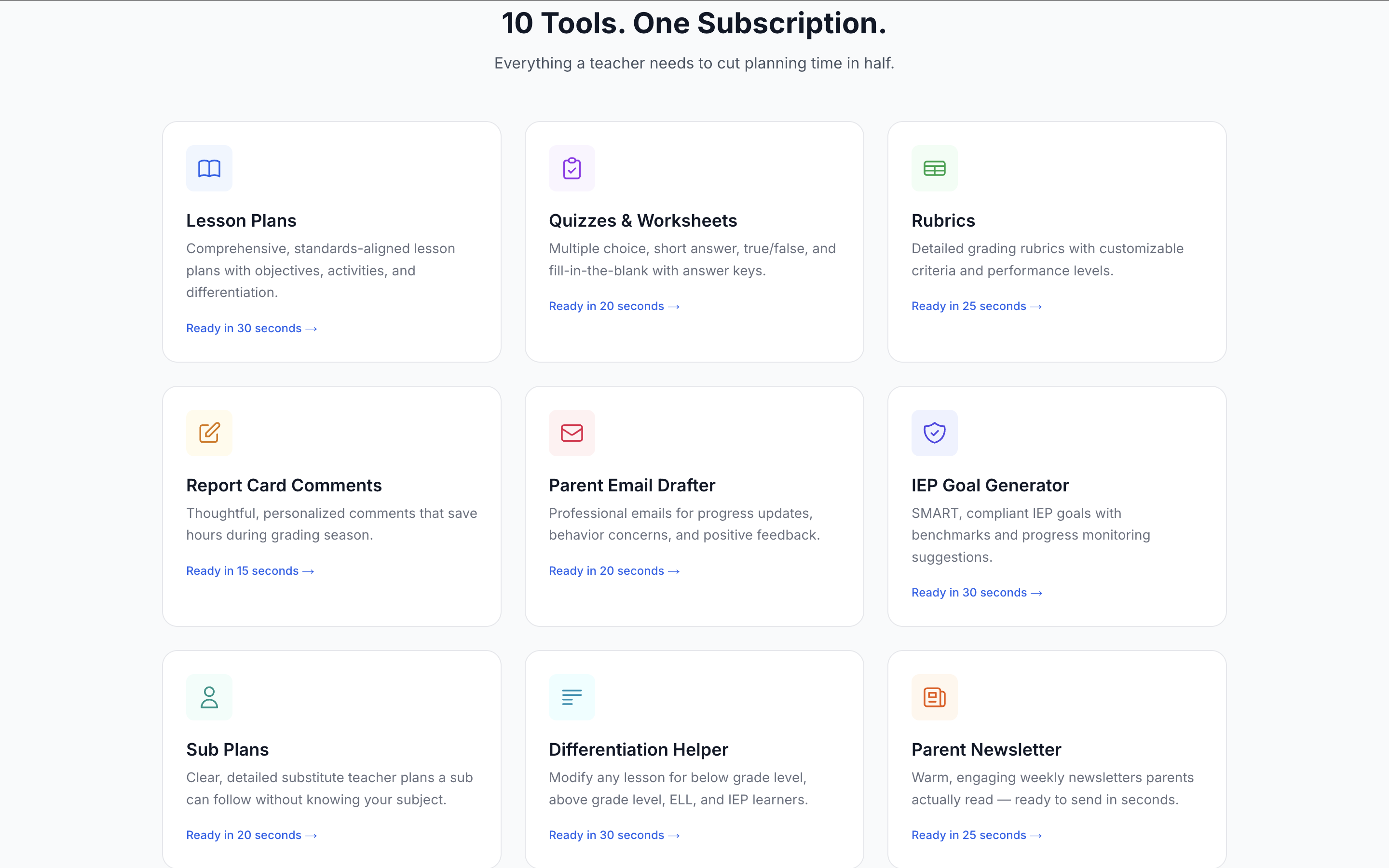 LessonDraft - Main product screenshot demonstrating key features and user interface