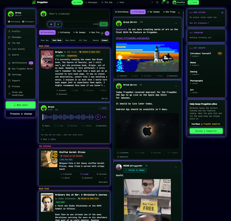 FrogsDen screenshot 2