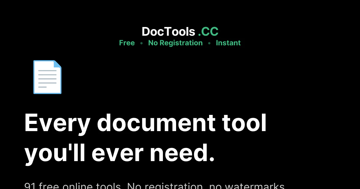 DocTools.CC — Free Document & Image Tool screenshot 1