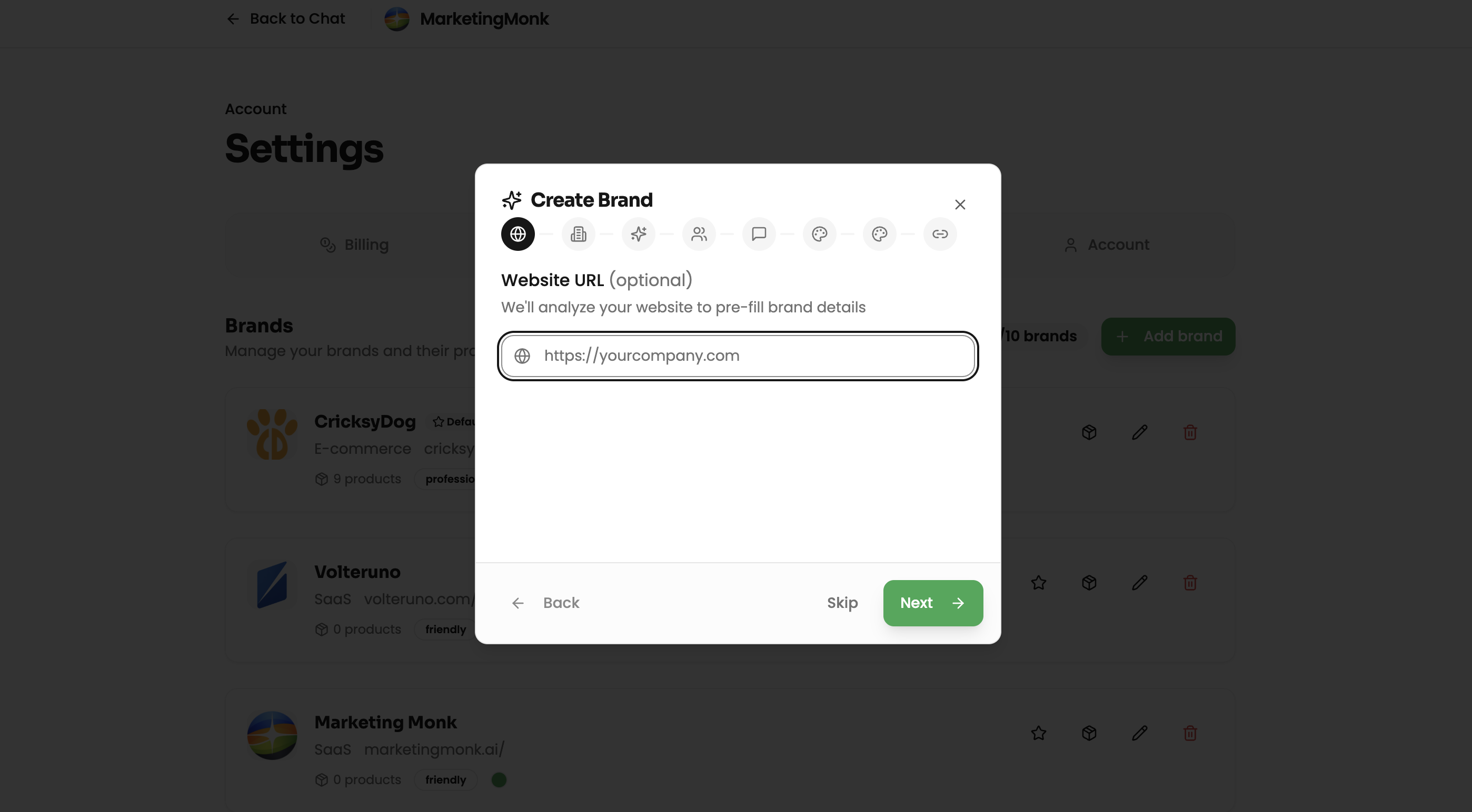 MarketingMonk.ai - Screenshot 5 showing product features and functionality