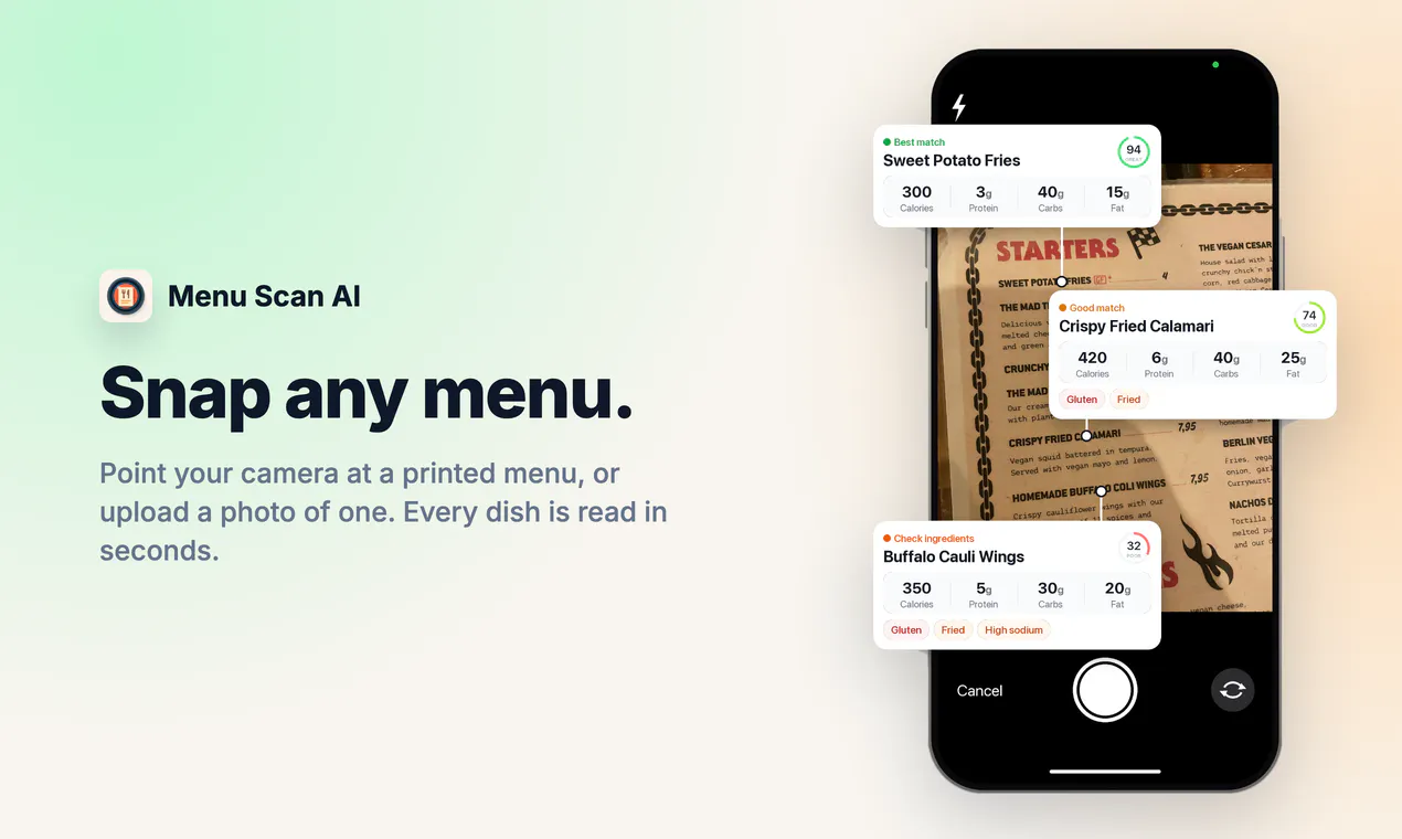 Menu Scan AI gallery image