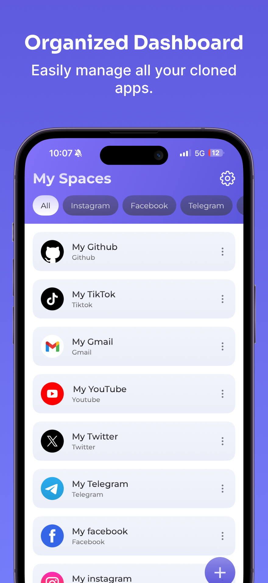 Parallel account - dubbele ruimtes - Voer meerdere accounts van dezelfde app uit op één apparaat. media 2