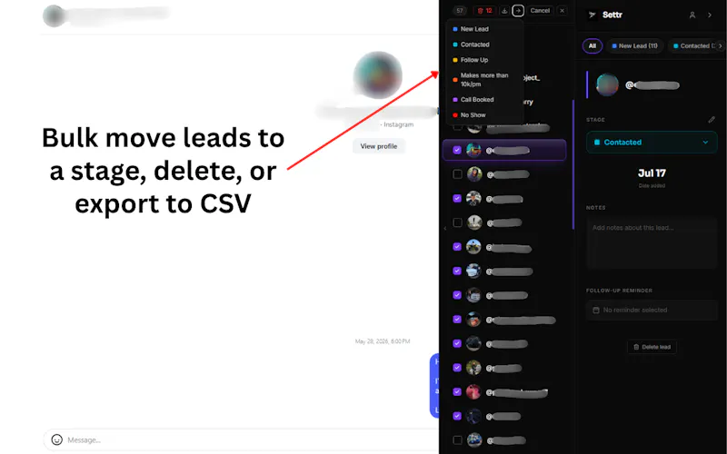 Settr - Instagram DM CRM screenshot 2