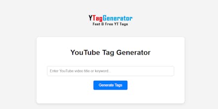 YTagGenerator - Free YT Tag Generator gallery image