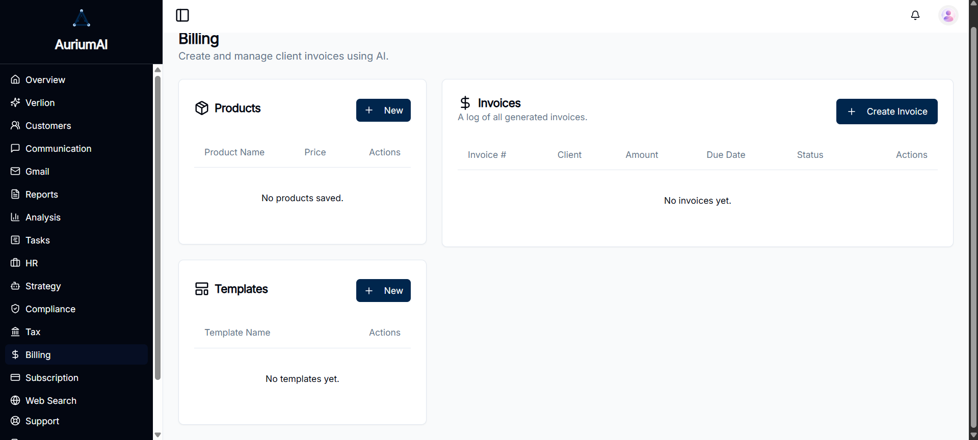AuriumAI - Screenshot 2 showing product features and functionality