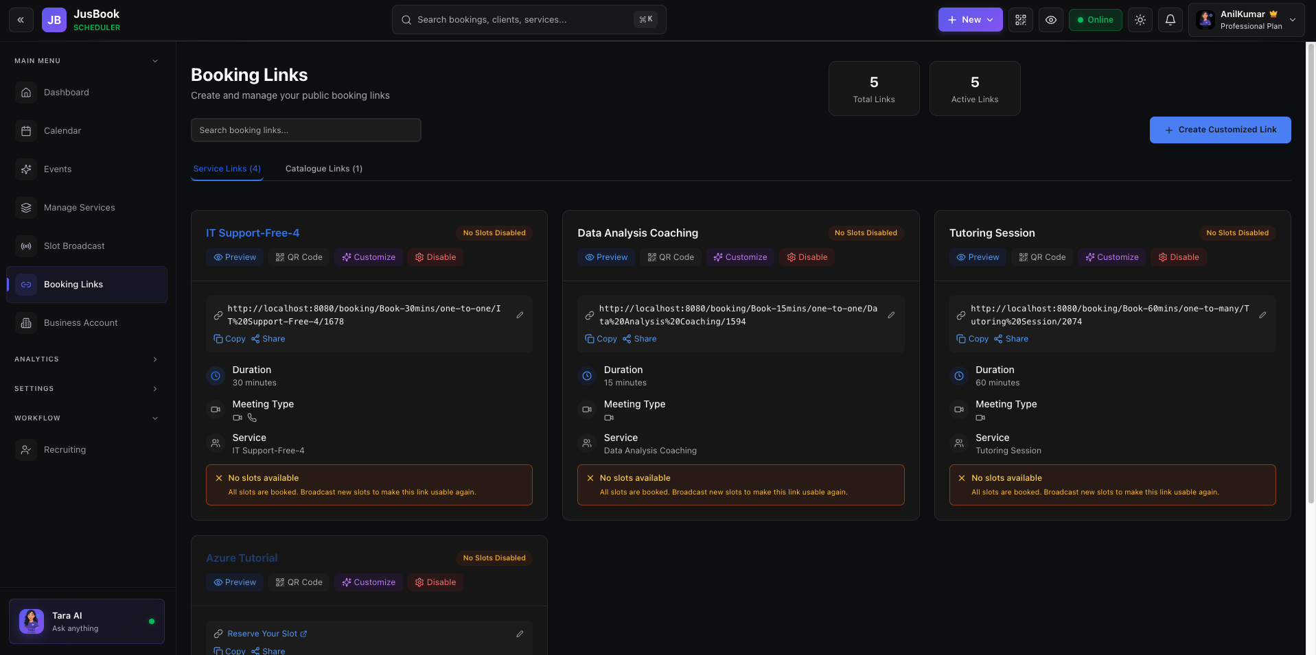 JusBook - Scheduler - Screenshot 3 showing product features and functionality