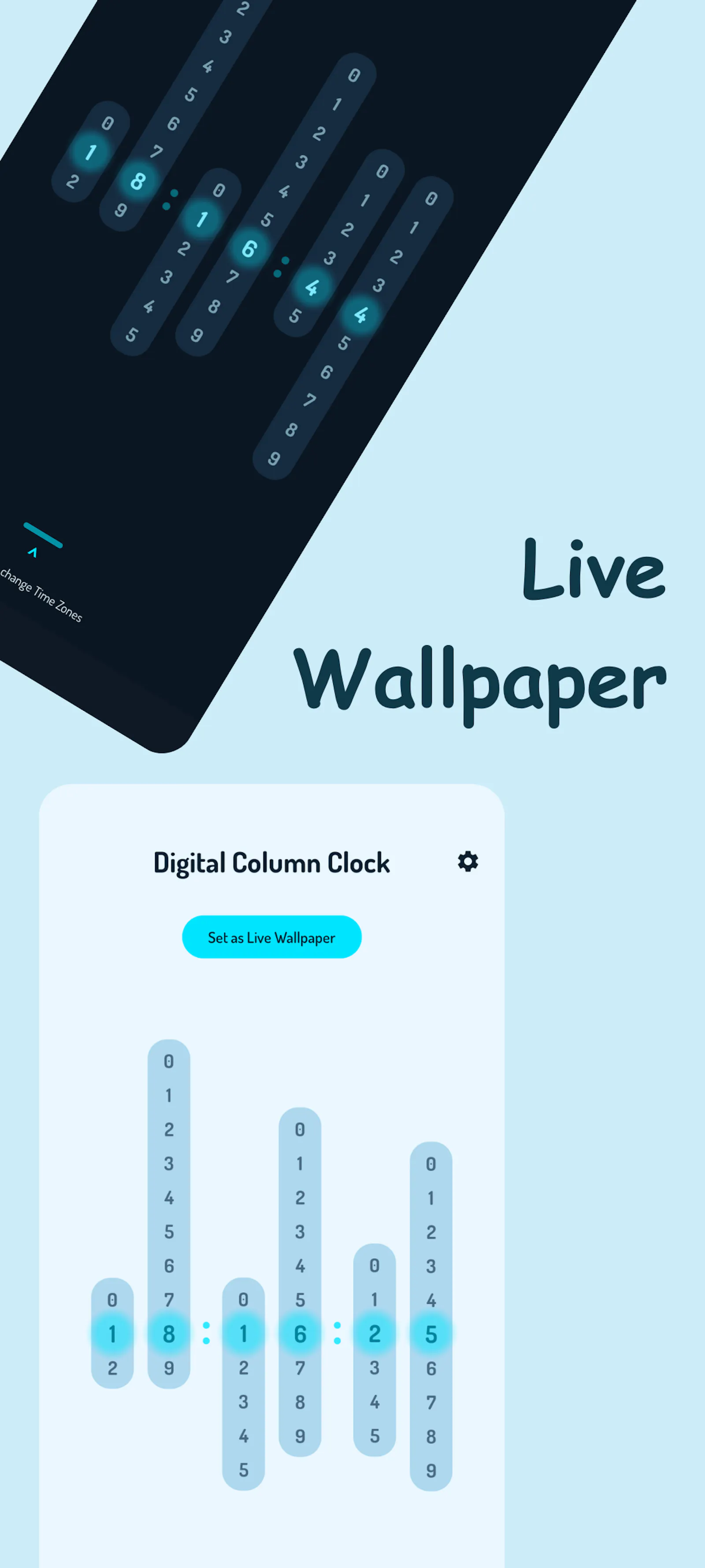 Column Clock Live Wallpaper screenshot 4