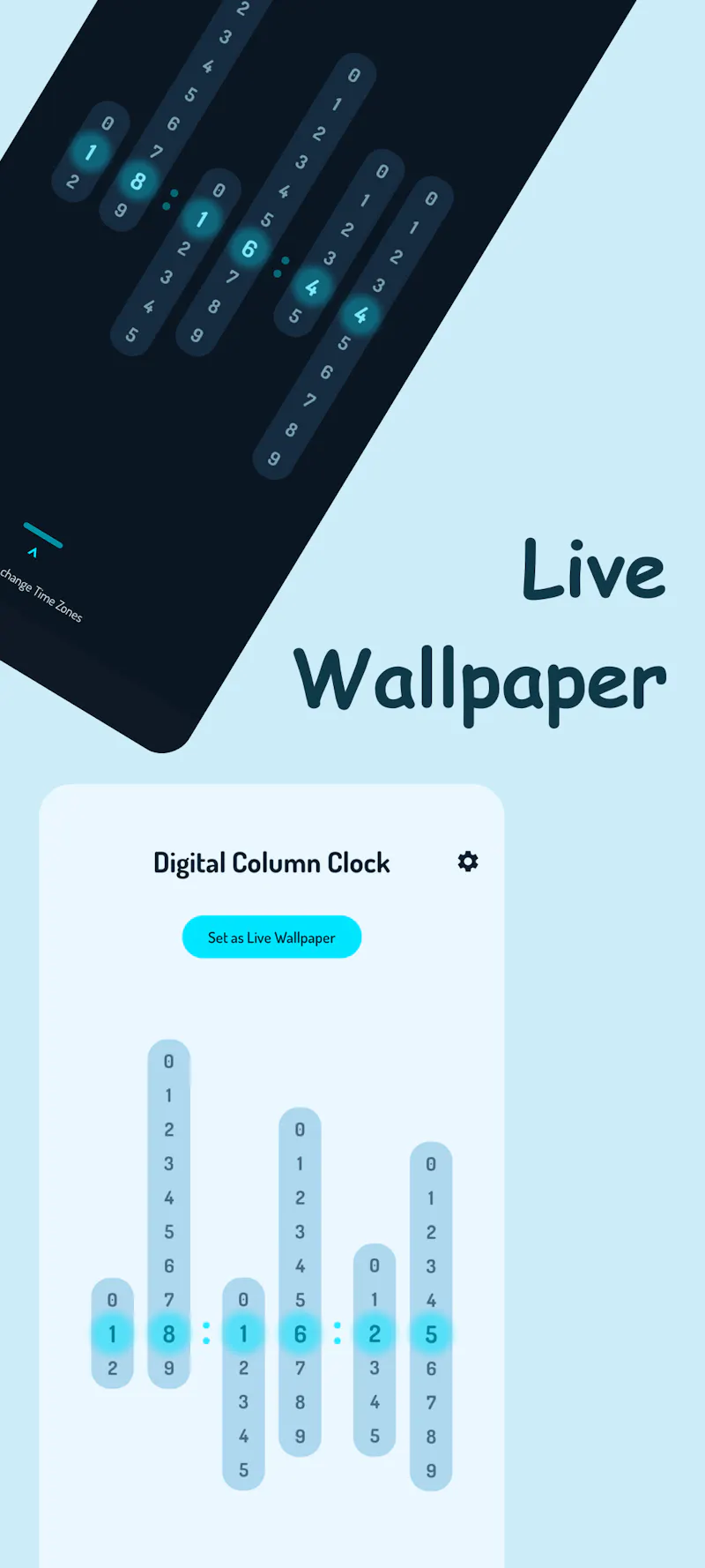Column Clock Live Wallpaper screenshot 4