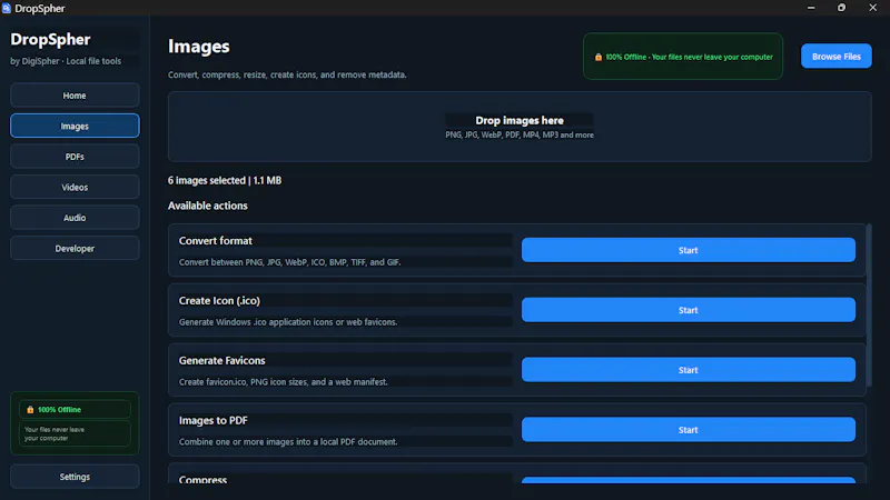 DropSpher File Converter screenshot 2