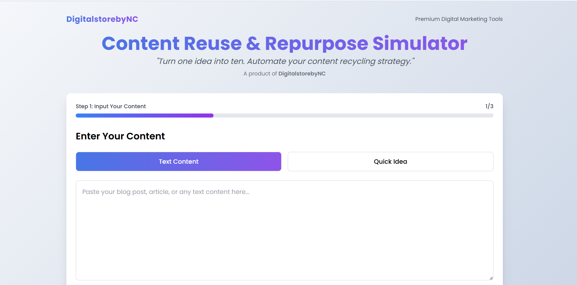 Content Reuse & Repurpose Simulator media 1
