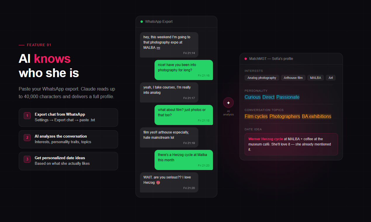 MatchMGT - Screenshot 2 showing product features and functionality