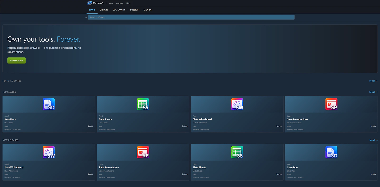 Permisoft -- Software Marketplace screenshot 1