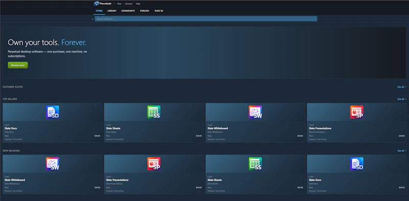 Permisoft -- Software Marketplace screenshot 1