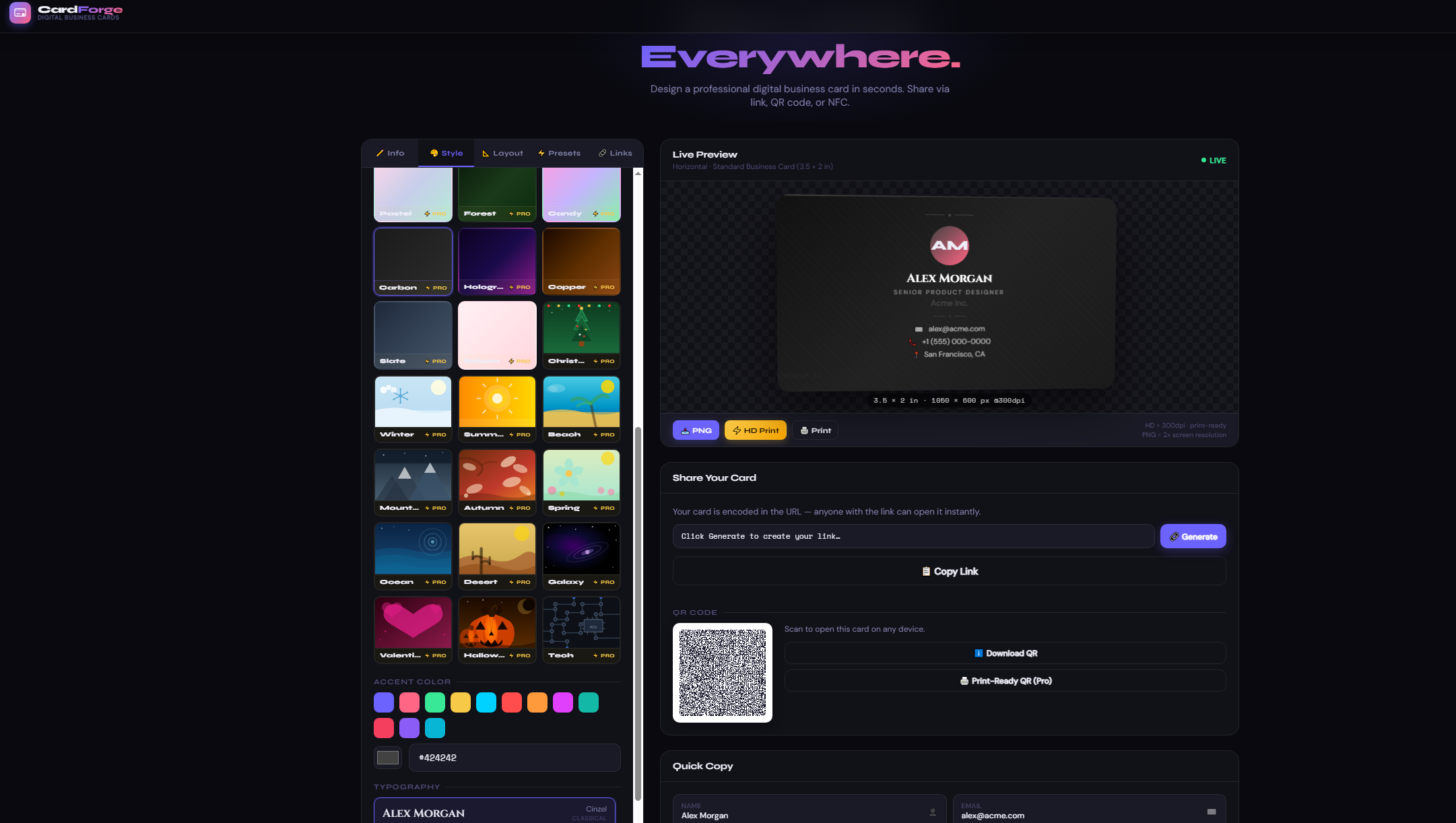 CardForge Digital Business Card Creator gallery image