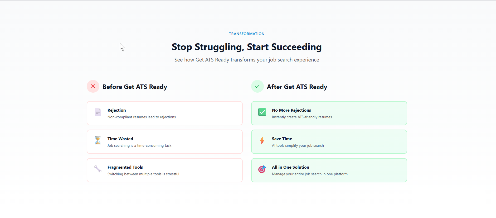Get ATS Ready - Screenshot 4 showing product features and functionality