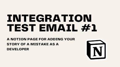 Integration Test Email #1 gallery image
