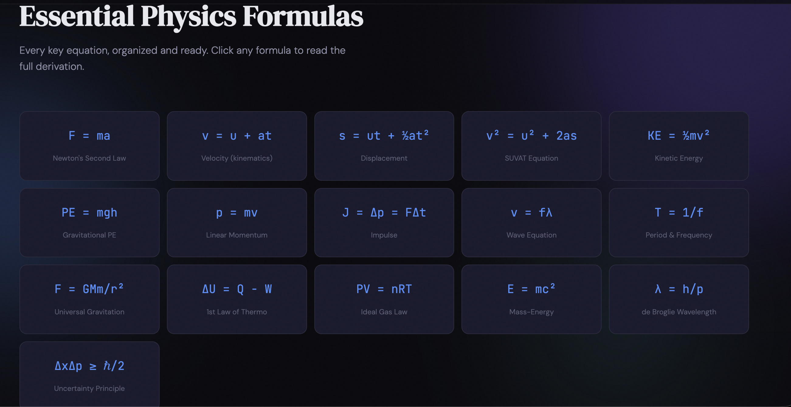 PhysicsFundamentalsHub gallery image