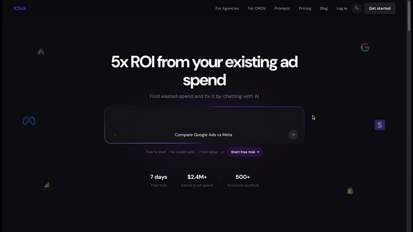 1ClickReport — Marketing AI in Claude screenshot 1 (video preview)